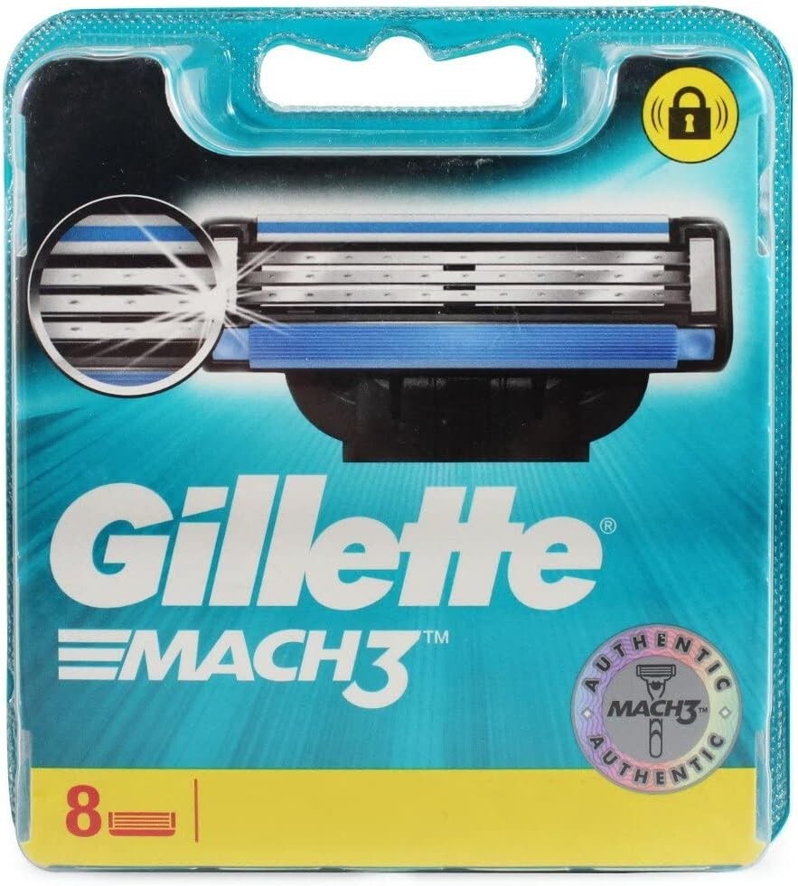Gillette Mach 3-16 Count (2 x 8 Pack)  Free Shipping